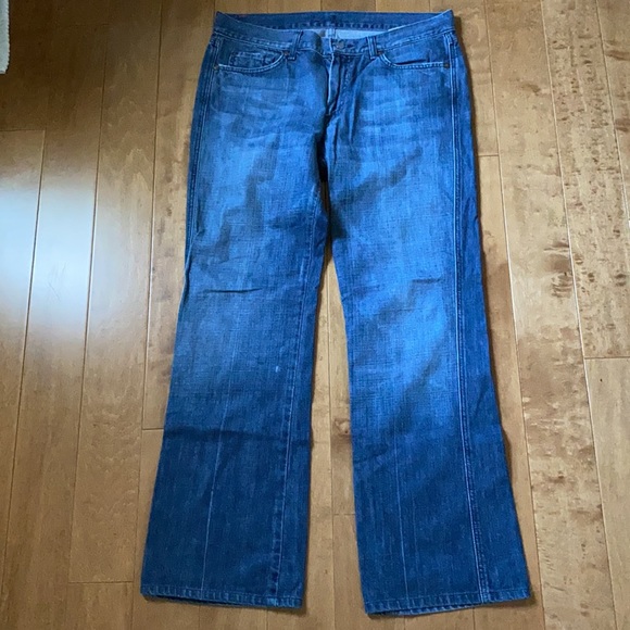 7 for All Mankind Jeans Mens Wide Leg Sz 34 - Picture 8 of 11